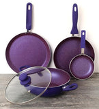 Blueberry Aluminium with Ceramic Coating Cookware Set